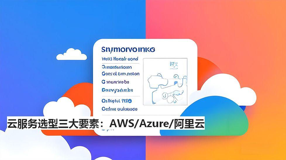 云服务选型三大要素：AWS/Azure/阿里云